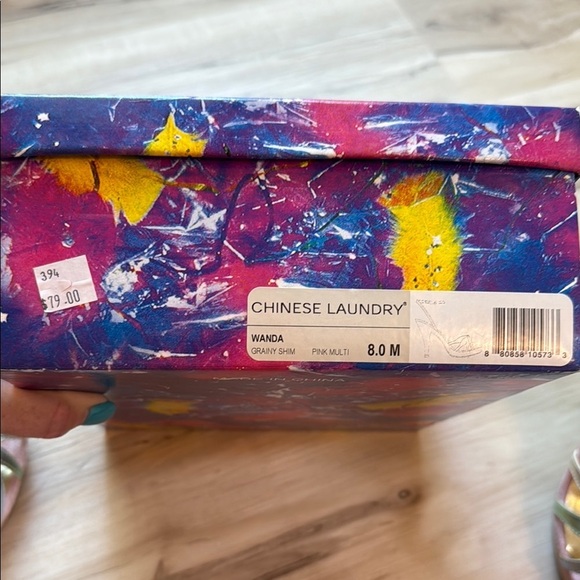 Vintage Chinese Laundry Women's Pink, Pastel and Gold Strappy High Heels Size 8 - Picture 12 of 16